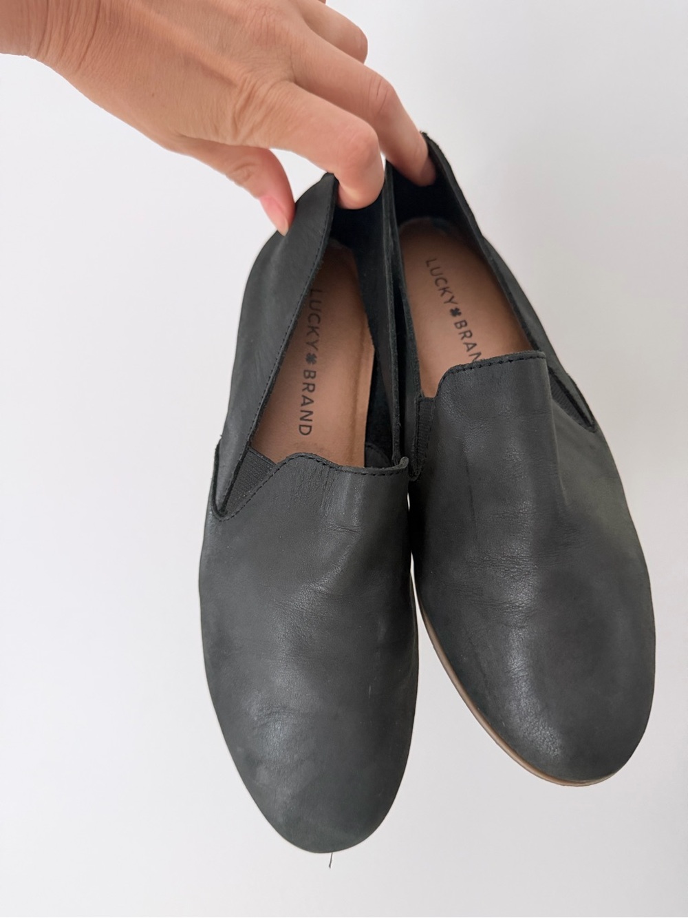 Lucky Brand Black Slip-On Loafers